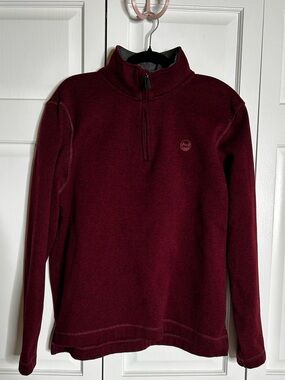 Wrangler Women's Half-Zip Sweater in Burgundy